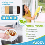 AIDEA Microfiber Cleaning Cloth 12PK, Dish Cloths White, Strong Water Absorption - Image 7