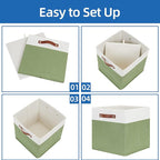 Temary 13 Inch Cube Storage Bin 4 Pack Fabric Storage Cubes Fabric Storage Bin - Image 7