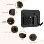 4 Pack Stainless Steel Broom Holder Wall Mount - Image 3