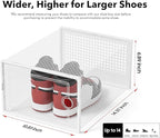 Kuject XX-Large Shoe Storage Boxes Organizers Clear Plastic Stackable 12 Pack - Image 3