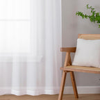 Chyhomenyc Extra Long White Sheer Curtains 144 inch 2 Panels, Translucent - Image 9