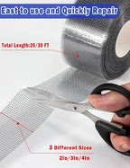 wohohoho Window Screen Repair Tape, 2 in X 40 FT Gray Screen Patch Repair Kit - Image 3