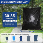 30-35 Gallon Black Trash Bags 120 Count - Image 3
