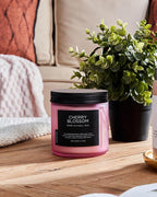 M&SENSE Cherry Blossom Scented Spring Candle, 70 Hours Long Lasting Soy Wax - Image 8