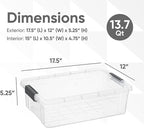 Superio Storage Bins with Lids, Stackable Totes, BPA Free, Odor Free, Organizer - Image 3