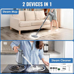 FEPPO Steam Mop with Detachable Handheld Steam Cleaner - Image 2