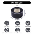 Self Fusing Silicone Tape 4 Rolls 1 in x 10' Black Waterproof Rescue Tape - Image 2