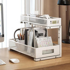2 Pack 17IN Depth Under Sink Storage Organizer, Large 2-Tier Elegant Mesh Pull - Image 9