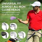 FINGER TEN Premium Synthetic Leather Stylish Iron & Wedge Golf Head Covers - Image 5