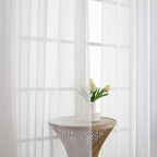 Chyhomenyc Extra Long White Sheer Curtains 144 inch 2 Panels, Translucent - Image 8