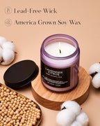 M&SENSE Lavender Citrus Scented Candle, Natural Soy Wax - Image 3