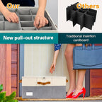 Shoe Organizer for Closet, Foldable Shoe Storage Bins - Image 3