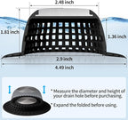 Shower Drain Hair Catcher, Bathtub Drain Cover Foldable Silicone Shower & Tub - Image 6