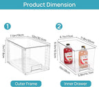 Vtopmart 2Pack Large Stackable Kitchen Pantry Storage Drawers, Acrylic Drawer - Image 2