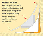 InstaTrim The Original Flexible Trim - 50ft Dark Brown 3/4" Wide Caulk Tape - - Image 3