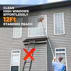 Professional Window Squeegee Cleaner, 2 in 1 Shower Squeegee - Image 3