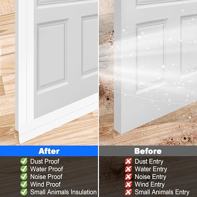 ToLanbbt Weather Stripping Silicone Door Seal Strip 2 in x 10 ft Door Draft - Image 4