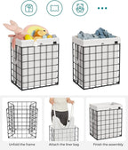SONGMICS Laundry Hamper, 23.8 Gal. Laundry Basket, Collapsible Clothes Hamper - Image 7