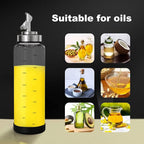 Suli Glass Olive Oil Dispenser Bottle -2 Pack17oz Oil and Vinegar Cruet Set - Image 5