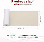 PATIKIL 70x4.4 Inch Linen Repair Tape, Repair Fabric Patch Self Adhesive Couch - Image 2
