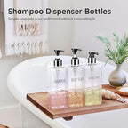 Segbeauty 3pcs Clear Soap Dispenser, 16.9oz Refillable Shampoo Conditioner - Image 7