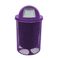 COATEDOUTDOORFURNITURE RDT-PUR Heavy Duty Round Trash Receptacle by CoatedOutdoorFurniture