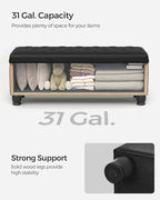 SONGMICS Storage Ottoman, Storage Bench, Tufted Entryway Bedroom Bench - Image 7