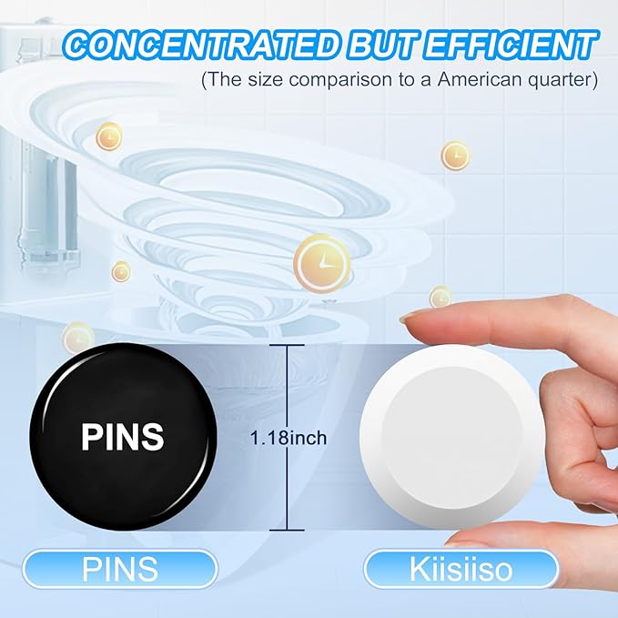 KIISIISO Toilet Bowl Cleaner Tablets 50 PACK, Automatic Bleach Toilet Tank - Image 5