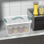 Xyskin 6 Pack 14 Quart Stackable Plastic Storage Bins - Image 4