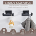 Angle Simple Bathroom Towel Hooks, Stainless Steel Shower Double Robe Coat Hooks - Image 5