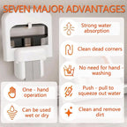 Mini Foldable Desktop Mop, Portable Cleaning Sponge Mop Self-Squeeze Sponge - Image 4