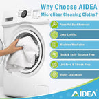 AIDEA Microfiber Cleaning Cloth White, Absorbent Lint Free Rags, Scratch Free - Image 3