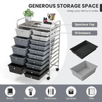 GOFLAME 15-Drawer Rolling Storage Cart, Utility Cart - Image 4