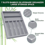 Bellsal Grey Utensil Organizer 12.5 Inch Silverware Tray - Image 4
