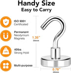 MIKEDE Magnetic Hooks, 40Lbs+ Heavy Duty Magnet Hooks - Image 4