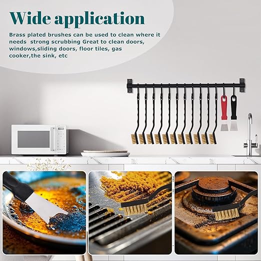 80 Pcs Mini Wire Brush Brass Brush Set, Curved Handle Masonry Brush Wire Brush - Image 5