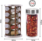 Orii 20 Jar Dark Acacia Wood Spice Rack - Image 8