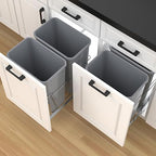 Double Pull-Out Trash Can for Under Kitchen Cabinets Include Double 35QT Trash - Image 7
