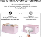 Large Storage Baskets for Organizing, Closet Shelf Baskets for Clothes Blanket - Image 7