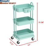 Simple Houseware 3-Tier Multifunctional Rolling Utility Cart - Image 3