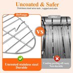 12inch Oval Roasting Rack for Oven, Gifts for Mom Men Wife, Stainless Steel - Image 2