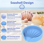 Self Draining Soap Dish, Silicone Suction Cup Soap Holder Tray Savers Container - Image 2