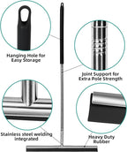 Floor Squeegee Scrubber 59inch Long Stainless Steel Handle - Image 5