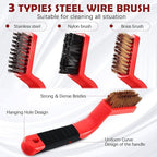 Sumind Wire Cleaning Brush Set Nylon/ Stainless Steel/ Brass Metal Brush - Image 2
