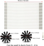 25 Feet Stove Pipe Clean Brush Extension Rods Flexible Fireplace Chimney Brush - Image 7
