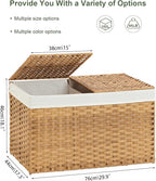Storage Basket with Lid Wicker Baskets - Image 4