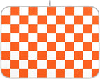 Burnt Orange Chessboard Dish Drying Mat by Wamika