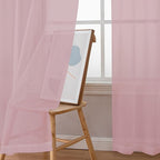 Chyhomenyc Sheer Curtains 24 Inch Length, Small Window Curtains - Image 9