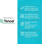 PUREgrace Tencel Mattress Protector – Waterproof, Noiseless Cover - Image 3