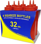 New Star Foodservice 533746 Squeeze Bottles, Wide Mouth, 32 oz - Image 4